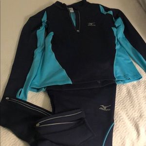 Cold weather matching running outfit